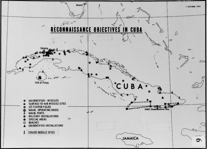 Objectifs de reconnaissance de l'US Air Force à Cuba, 1962. (document U.S. Air Force)